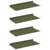 vidaXL Mensola sospesa 4 pcs Verde oliva 40 x 18 x 2,5 cm Acciaio