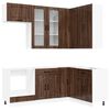 vidaXL Unit&agrave; Cucina KALMAR 8 pz Rovere Marrone Legno ingegnerizzato