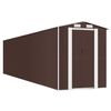 vidaXL Capanno da Giardino Marrone Scuro 192x855x223cm Acciaio Zincato