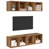 vidaXL Set mobile TV 4 pcs Legno vecchio 37 x 37 x 72 cm