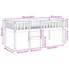 vidaXL Letto per Bambini senza Materasso Bianco 80x200cm Massello Pino