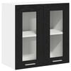 vidaXL Armadio pensile Rovere Nero 60 x 31 x 60 cm
