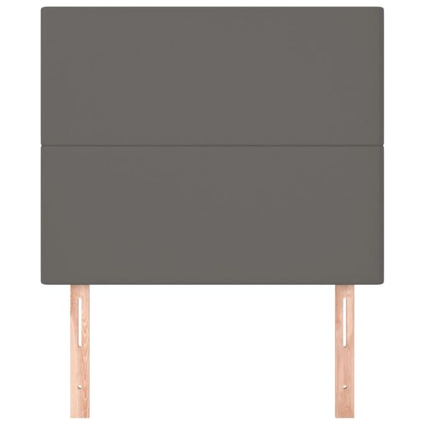 vidaXL Testiera Grigio 100x5x118/128 cm in Similpelle