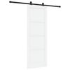 vidaXL Porta scorrevole 78 x 211 cm Legno ingegnerizzato Bianco e Nero