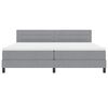 vidaXL Letto a molle con materasso Grigio chiaro 200 x 200 cm Tessuto