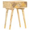 vidaXL Comodino 40x30x58 cm in Legno Massello di Mango