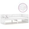 vidaXL Divano Letto con Materasso 90x200 cm Bianco in Legno di Pino