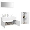vidaXL Set Mobili da Bagno Bianco in Legno Multistrato