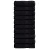 vidaXL Asciugamani da Doccia SOLUND 10 pz Neri 70x140 cm 600 g/m&sup2;