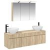vidaXL Set di Armadi da Bagno 4 pz Rovere Sonoma Legno ingegnerizzato