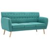 vidaXL Divano a 3 Posti Rivestito in Tessuto 172x70x82 cm Verde