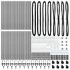 vidaXL Palo della recinzione 52 pcs Grigio 3,2 x 3,2 x 120 cm Acciaio