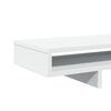 vidaXL Supporto per Monitor Bianco 100x27x15 cm Legno Massello di Pino