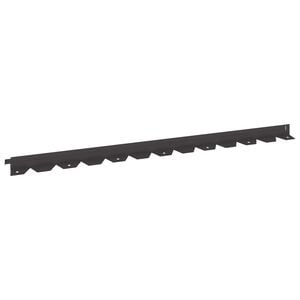 vidaXL Bordura per Prato 10 pcs 102 x 4 x 4 cm Acciaio Nero
