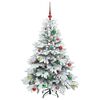 vidaXL Albero di Natale artificiale con 150 LED Bianco 150 cm PE e PVC