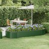 vidaXL Letto Giardino Acciaio Zincato 249x100x36 cm Verde