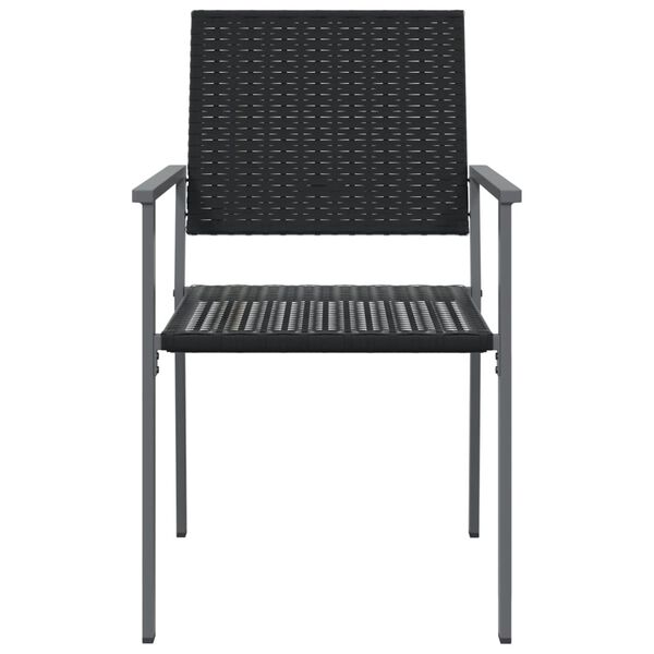 vidaXL Sedie da Giardino 6 pz Nere 54x62,5x89 cm in Polyrattan