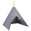 vidaXL Tenda Tipi Bambini con Borsa Grigio Microfibra 120x120x150cm