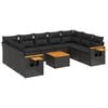 vidaXL Patio Sofa Set 7-Posti Black