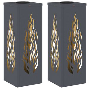 vidaXL Faro LED solare per sentieri 2 pz Bianco caldo 18 x 18 x 50 cm