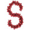 vidaXL Ghirlanda di Palline di Natale Rosso 186 cm Polistirolo