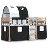 vidaXL Letto a Castello senza Materasso Bianco e Nero 90x190cm in Pino