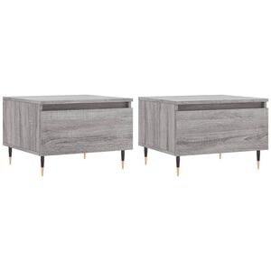 vidaXL Tavolini Salotto 2pz Grigio Sonoma 50x46x35cm Legno Multistrato