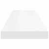 vidaXL Scaffali a Parete 2 pz Bianchi 90x23,5x3,8 cm in MDF