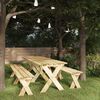 vidaXL Set da Pranzo da Giardino 3 pz in Legno di Pino Impregnato