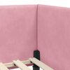 vidaXL Cornice del letto ad angolo Rosa 90 cm x 190 cm Velluto