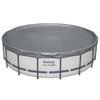 Bestway Copertura per piscina &Oslash;6,71 m Rotondo Poliestere Grigio