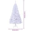 vidaXL Albero di Natale artificiale Bianco 120 cm PVC e Acciaio