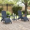 vidaXL Mobili da lounge da giardino 3 pcs Navy 38 x 38 x 46cm Plastica