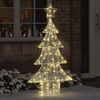 vidaXL Albero di Natale con 160 LED Bianco caldo 150 cm Acrilico