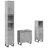 vidaXL Set Mobili da Bagno 3 pz Grigio Cemento in Legno Multistrato