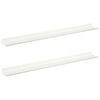 vidaXL Mensola sospesa 2 pz Bianco 80 x 9 x 2,5 cm Acciaio