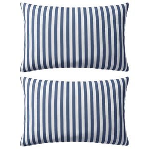vidaXL Cuscini da Esterno 2 pz Stampa a Righe 60x40 cm Blu