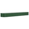 vidaXL Letto Giardino Acciaio Zincato 368x80x36 cm Verde