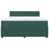vidaXL Giroletto a Molle con Materasso Verde Scuro 200x200 cm Velluto