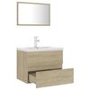 vidaXL Set Mobili da Bagno Rovere Sonoma in Legno Multistrato