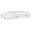 vidaXL Struttura letto con contenitore con lo scaffale Bianco 75 cm
