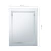 vidaXL Specchio LED da Bagno con Sensore Tattile 60x80 cm