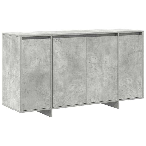 vidaXL Credenza Grigio cemento 135 x 41 x 75 cm Legno multistrato