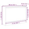 vidaXL Scarpiera Rovere Fumo 80x21x57 cm in Legno Multistrato