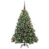 vidaXL Albero di Natale artificiale con 150 LED Verde 150 cm PE e PVC