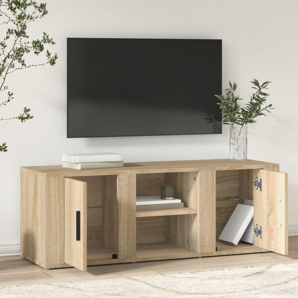 vidaXL Mobile per TV Rovere Sonoma 100x31,5x35 cm Legno Multistrato
