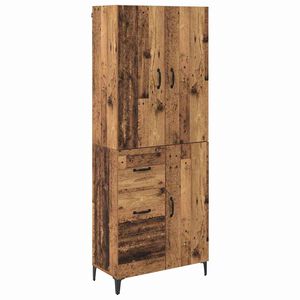 vidaXL Credenza Legno vecchio 69,5 x 34 x 180 cm Legno multistrato