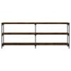 vidaXL Tavolo Consolle Rovere Fumo 200x29x75 cm in Legno Multistrato