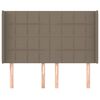 vidaXL Testiera ad Orecchio Tortora 147x16x118/128 cm in Tessuto