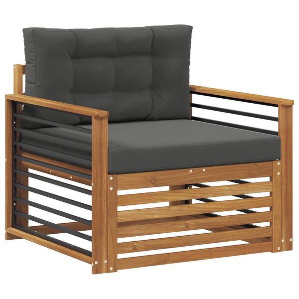 vidaXL Set di divani da esterno Legno di Acacia Massello e Poliestere